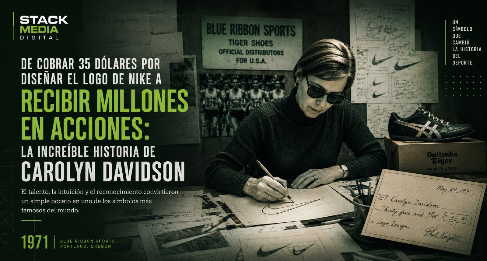 De cobrar 35 dólares por diseñar el logo de Nike a recibir millones en acciones: la increíble historia de Carolyn Davidson