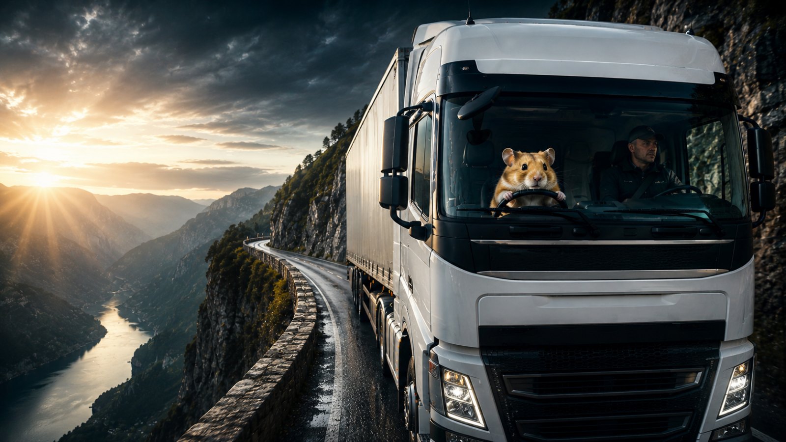 El hámster que «conduce» un camión Volvo de 15 toneladas: la increíble historia detrás del experimento viral.